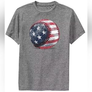 Tek Gear® Patriotic Baseball Graphic Tee Boy's Size XL NWT MSRP $20